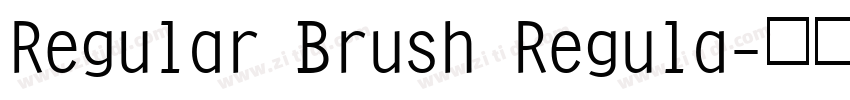 Regular Brush Regula字体转换